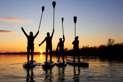 Winter Paddle Boarders