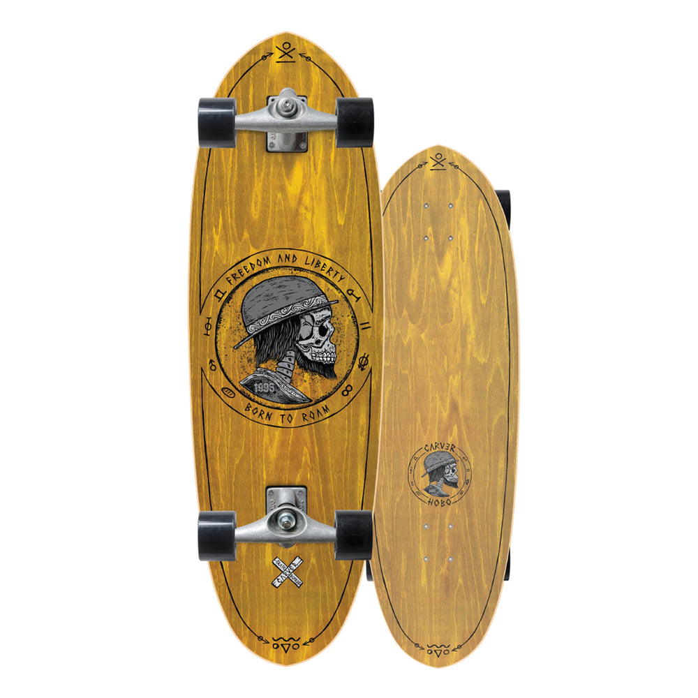Carver Hobo 32.5inch x 10inch Surfskate Skateboard Complete Setup CX Trucks - Boards360