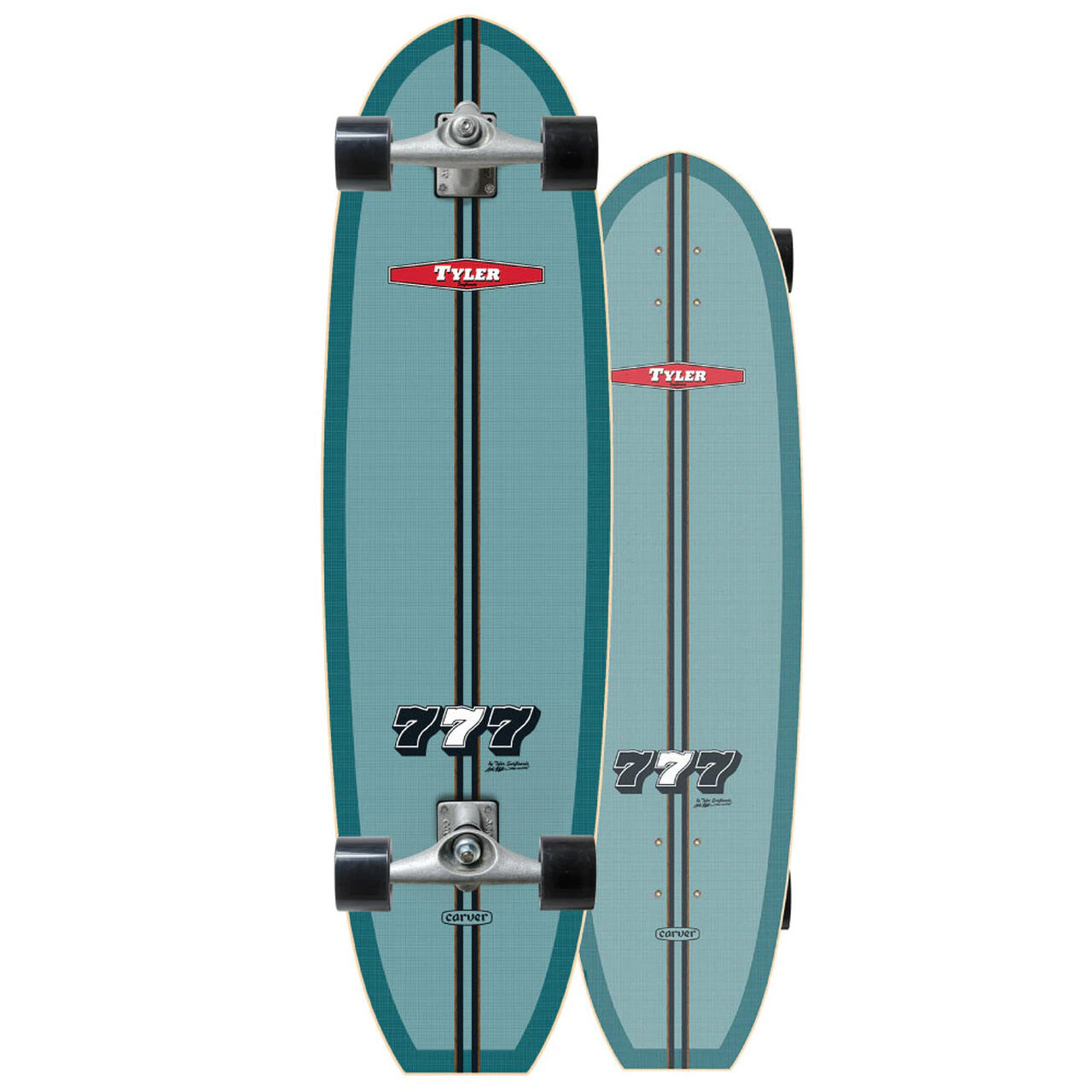 Carver Tyler 777 36.5inch x 10inch Surfskate Skateboard Complete Setup CX Trucks - Boards360