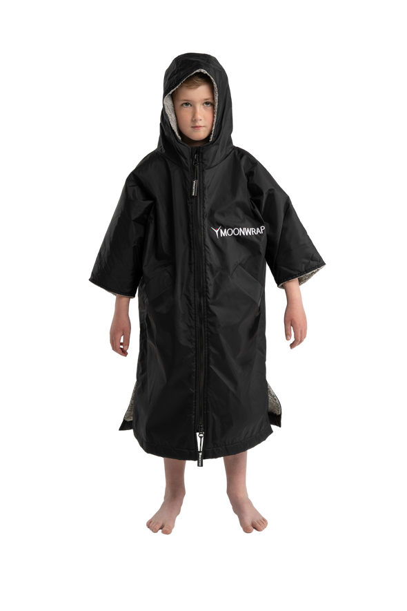 Frostfire Moonwrap Kids Waterproof Changing Robe Black - Boards360