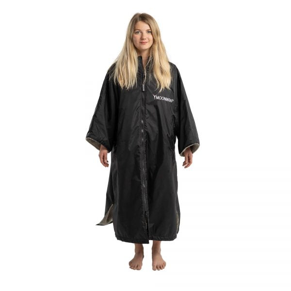 Frostfire Moonwrap Short Sleeve Waterproof Changing Robe Black - Boards360