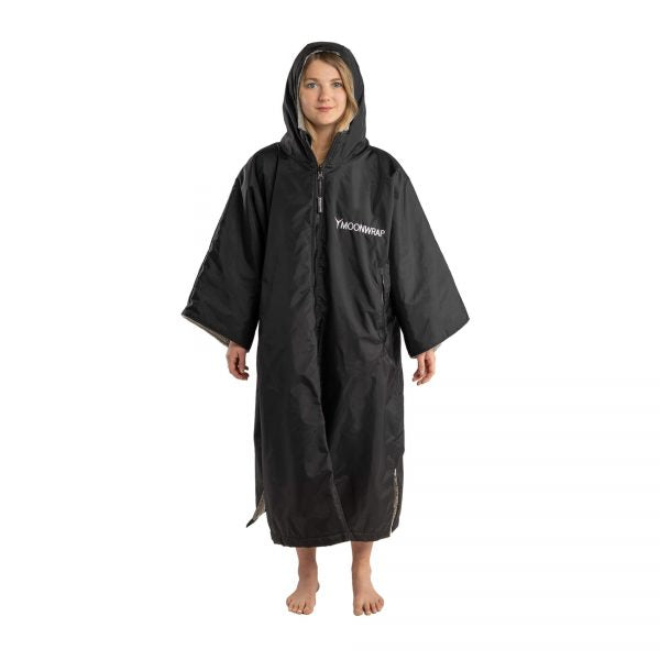Frostfire Moonwrap Short Sleeve Waterproof Changing Robe Black - Boards360