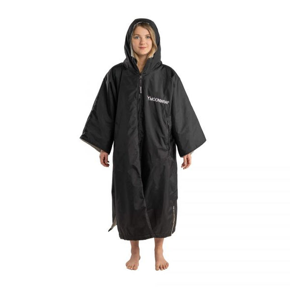 Frostfire Moonwrap Short Sleeve Waterproof Changing Robe Black - Boards360