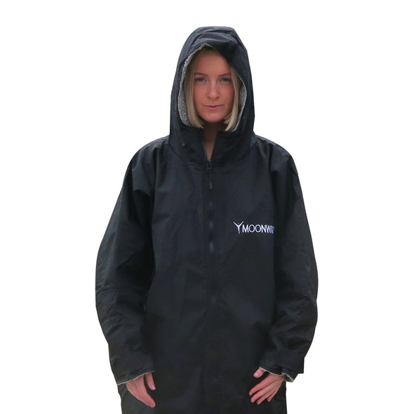 Frostfire Moonwrap Long Sleeve Waterproof Changing Robe Black - Boards360