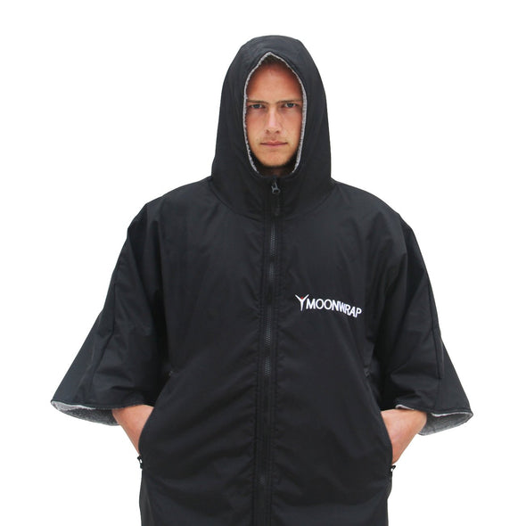 Frostfire Moonwrap Short Sleeve Waterproof Changing Robe Black - Boards360