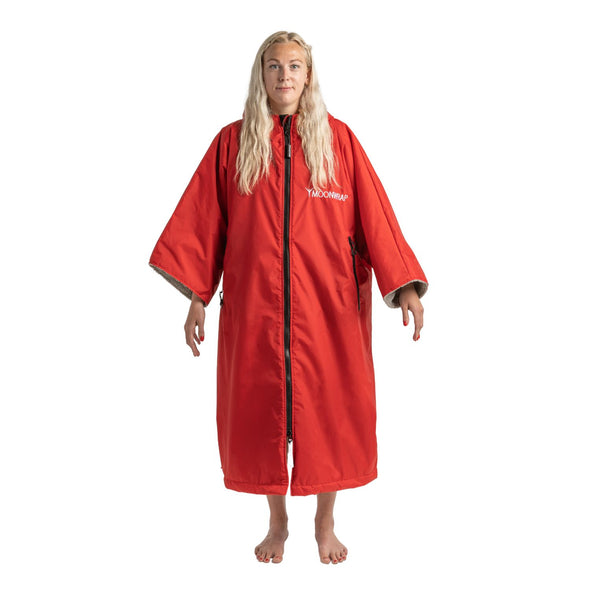 Frostfire Moonwrap Short Sleeve Waterproof Changing Robe Crimson Red - Boards360
