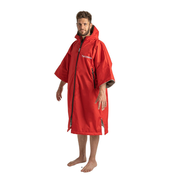 Frostfire Moonwrap Short Sleeve Waterproof Changing Robe Crimson Red - Boards360