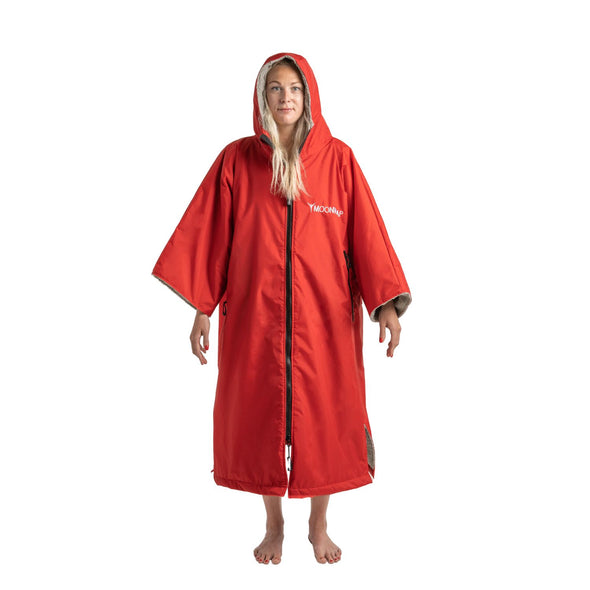 Frostfire Moonwrap Short Sleeve Waterproof Changing Robe Crimson Red - Boards360