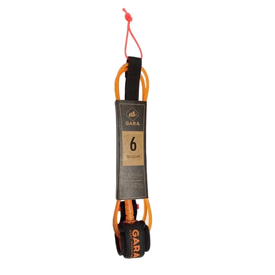Gara Regular 8ft Surfboard Leash Electric Orange - Boards360