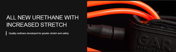 Gara Regular 8ft Surfboard Leash Electric Orange - Boards360
