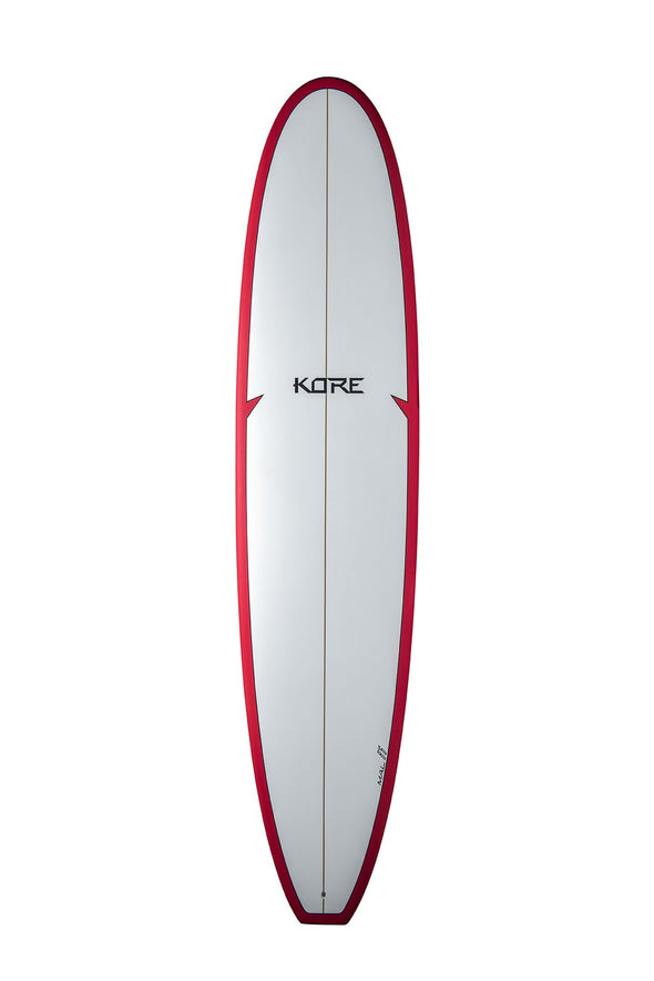 Kore 9ft 2 Longboard Surfboard White/Red - Boards360