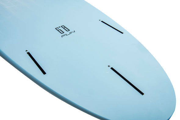 Kore Fun 6ft 8 Mid Length Surfboard White/Dark Blue - Boards360