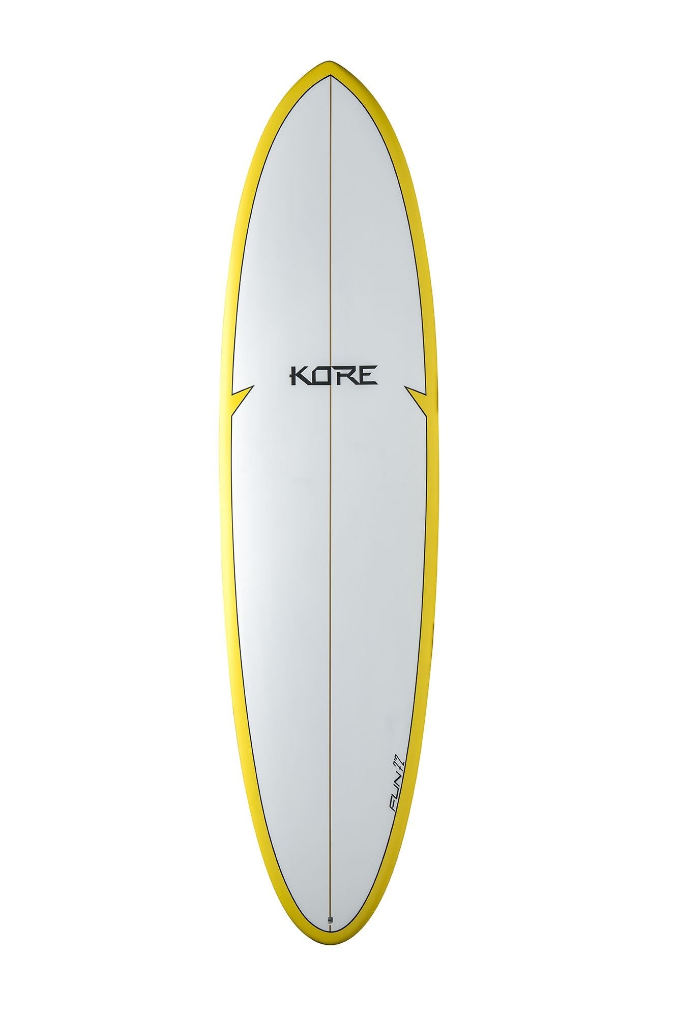 Kore Fun 6ft 8 Mid Length Surfboard White/Red - Boards360