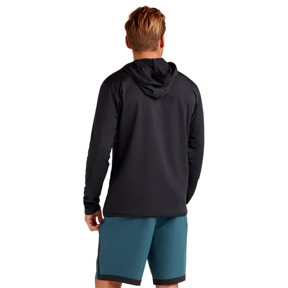 Dakine Mission Mens Loose Fit Rashguard Hoodie Long Sleeve Rash Vest Black - Boards360