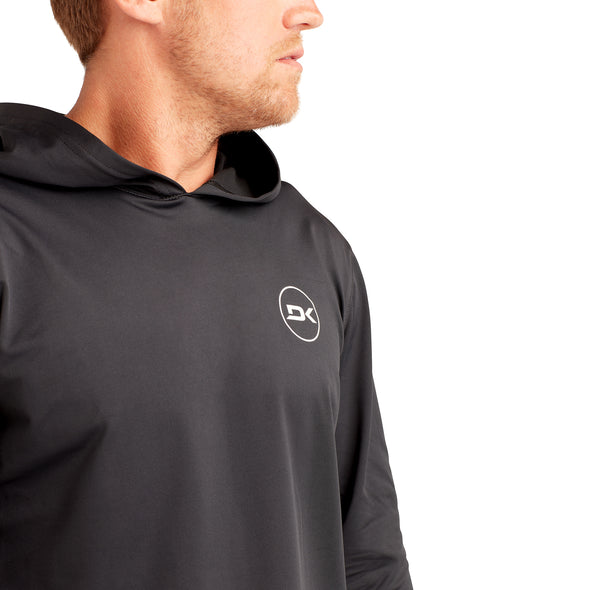 Dakine Mission Mens Loose Fit Rashguard Hoodie Long Sleeve Rash Vest Black - Boards360