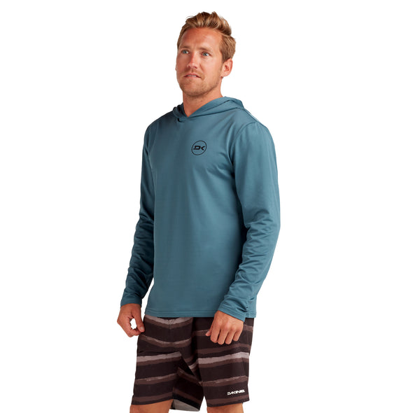 Dakine Mission Mens Loose Fit Rashguard Hoodie Long Sleeve Rash Vest Galactic Blue - Boards360
