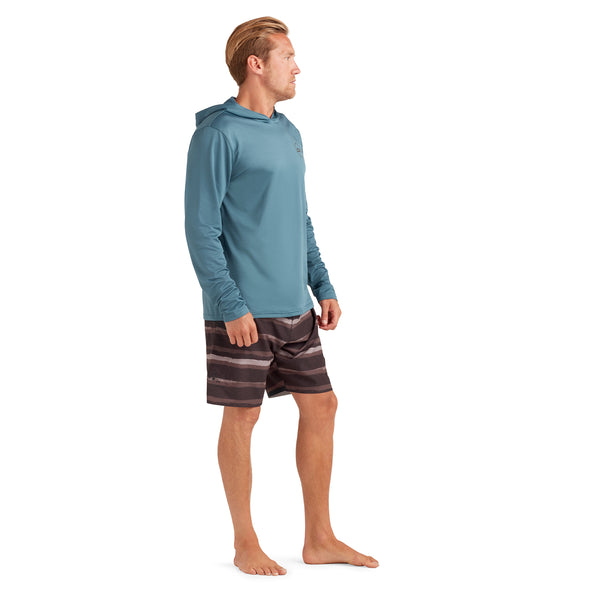 Dakine Mission Mens Loose Fit Rashguard Hoodie Long Sleeve Rash Vest Galactic Blue - Boards360