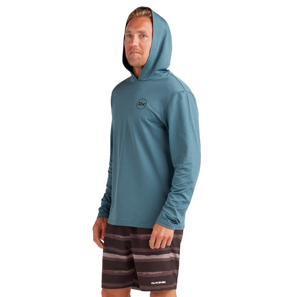 Dakine Mission Mens Loose Fit Rashguard Hoodie Long Sleeve Rash Vest Galactic Blue - Boards360