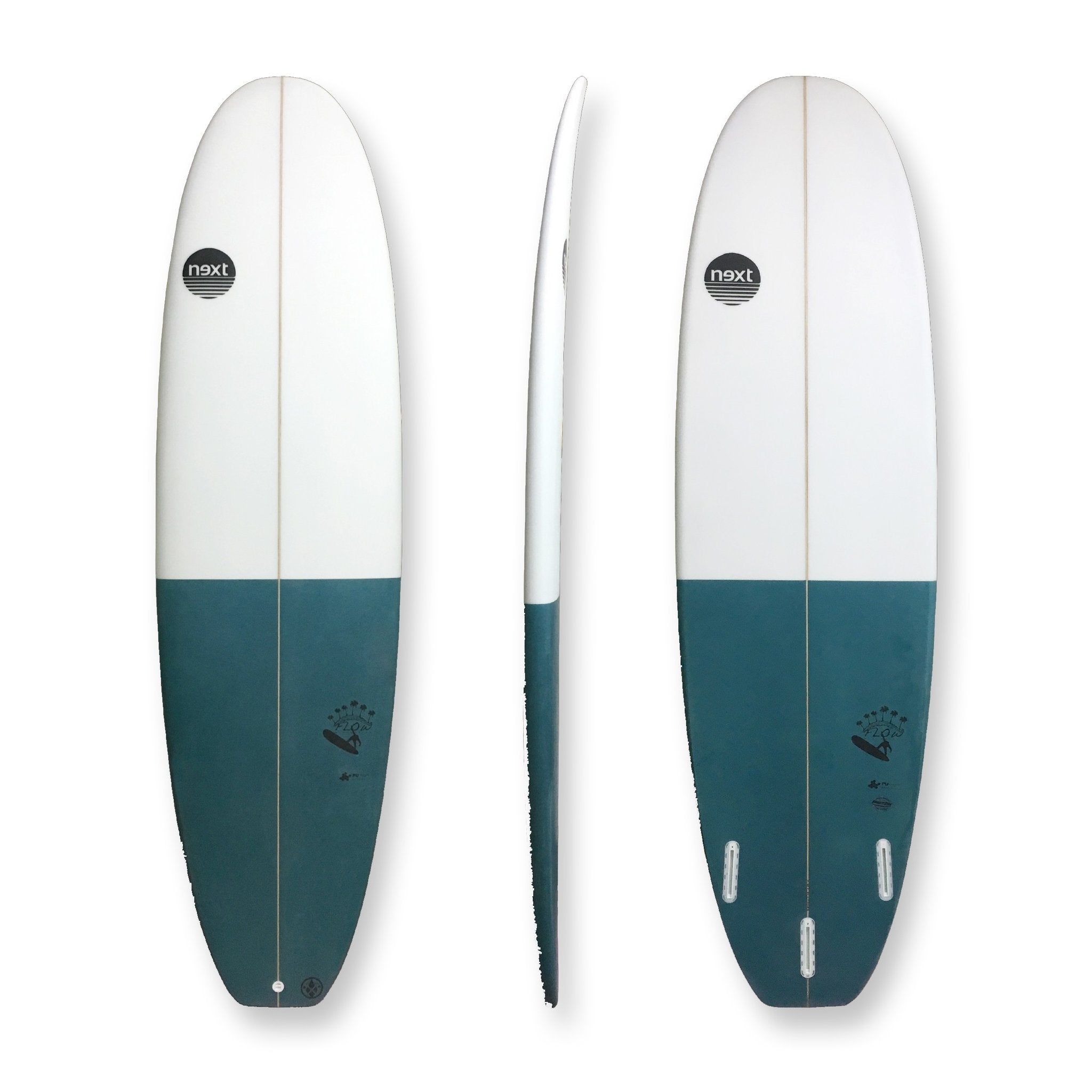 Next Flow 7ft 4 EPS Mini Mal Surfboard Futures Deep Lake - Boards360