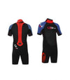 Tiki Tech Flatlock 3/2mm Shorty Junior Summer Wetsuit Back Zip - Boards360